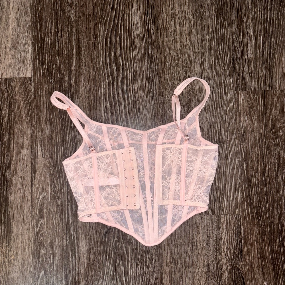 VS Mesh Sparkle Corset Top - Picture 4 of 6